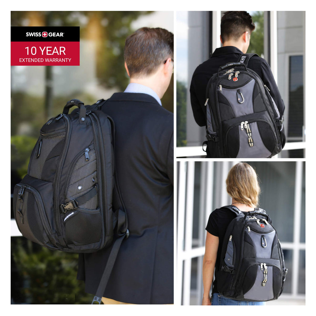 SwissGear Travel Gear 1900 Scansmart TSA Laptop Backpack - Gray - backpacks4less.com