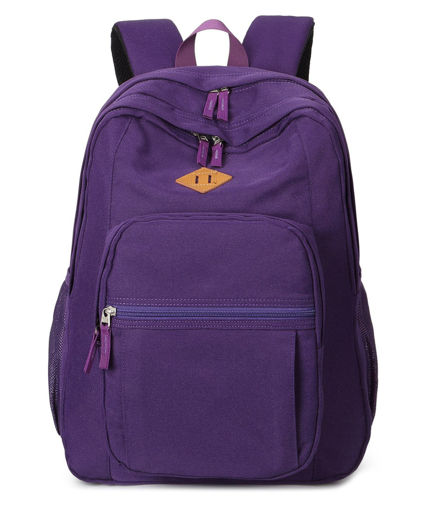 Abshoo Girls Solid Color Backpack For College Women Water Resistant School Bag (Purple) - backpacks4less.com