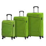 Mia Toro Italy Civetta Softside Spinner Luggage 3 Piece Set, Green, One Size