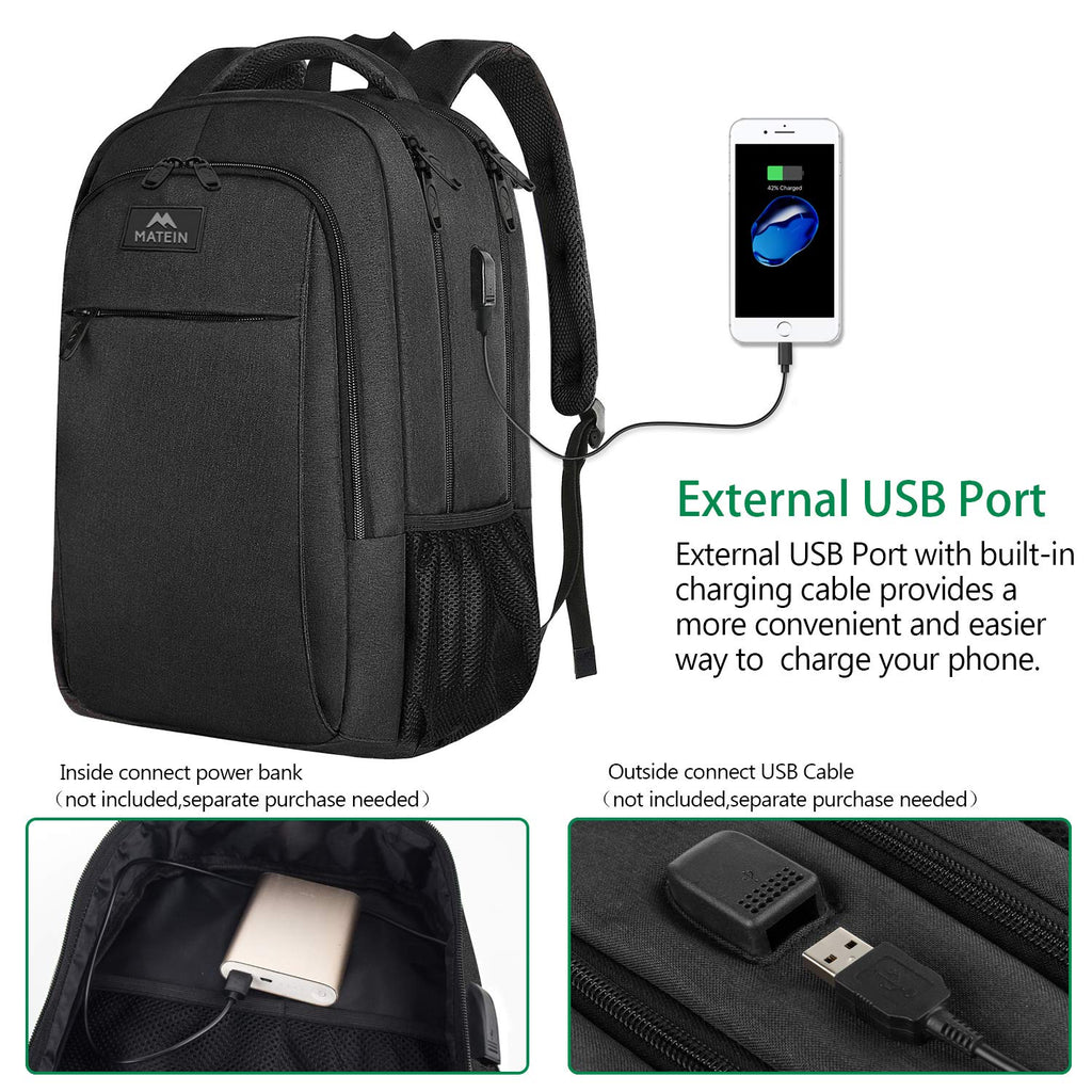 Charging backpack with power bank sales