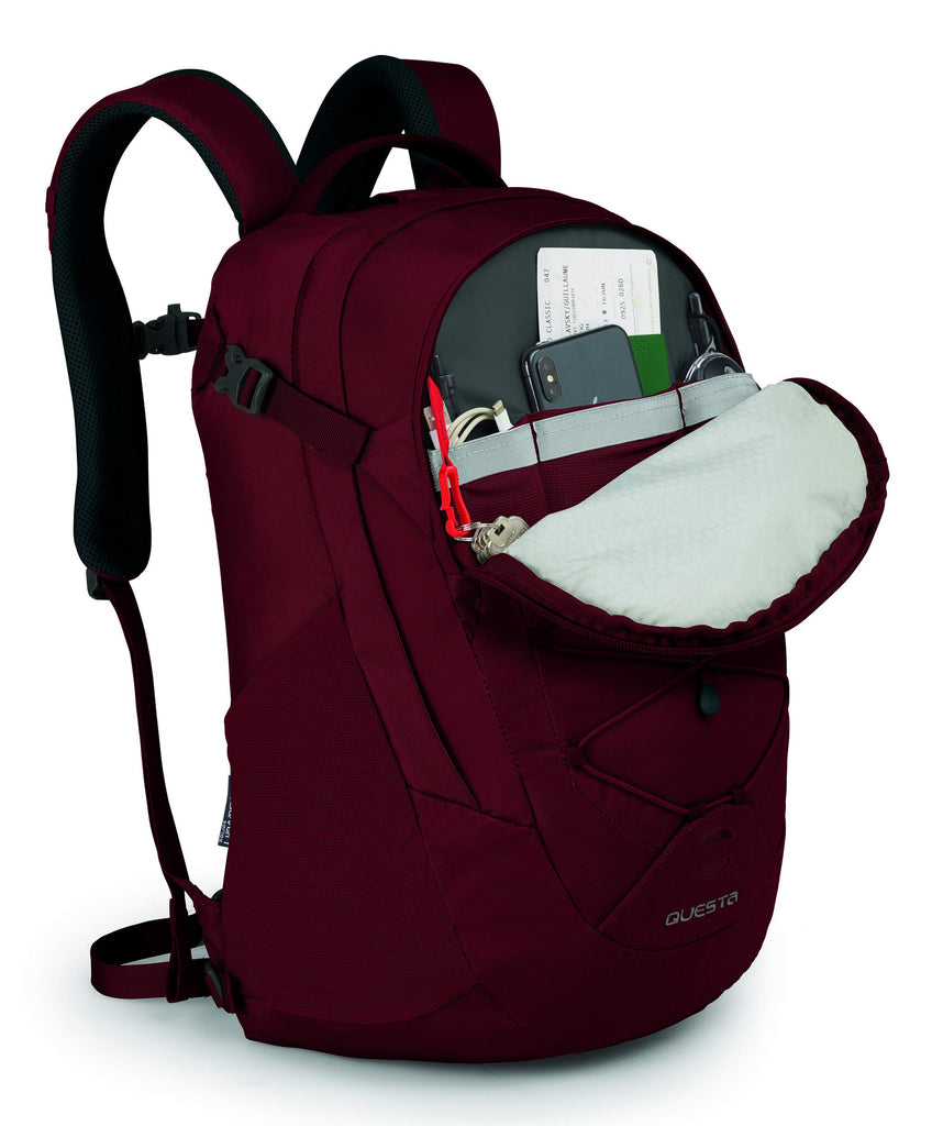 Osprey Packs Questa Women's Laptop Backpack, Red Herring - backpacks4less.com