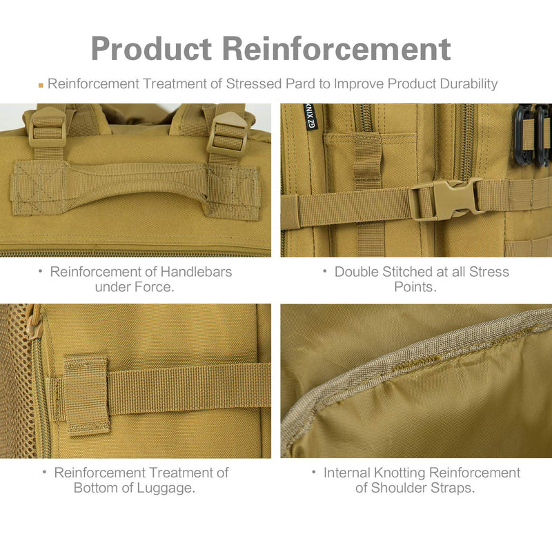 GZ XINXING 3 day Assault Pack Military Tactical Army Backpack Bug Out Bag Daypack (Tan) - backpacks4less.com