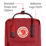 Fjallraven - Kanken Mini Classic Backpack for Everyday, Deep Red/Random Blocked - backpacks4less.com