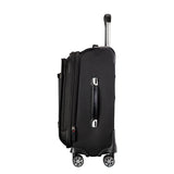 Ricardo Beverly Hills Rodeo Drive 2.0 Softside 4 Wheel Spinner, TSA Lock, Lightweight Suitcase, Unisex, Stylish, Black, 21-Inch Carry-On