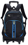 Meetbelify Kids Rolling Backpacks Luggage Six Wheels Unisex Trolley School Bags Blue