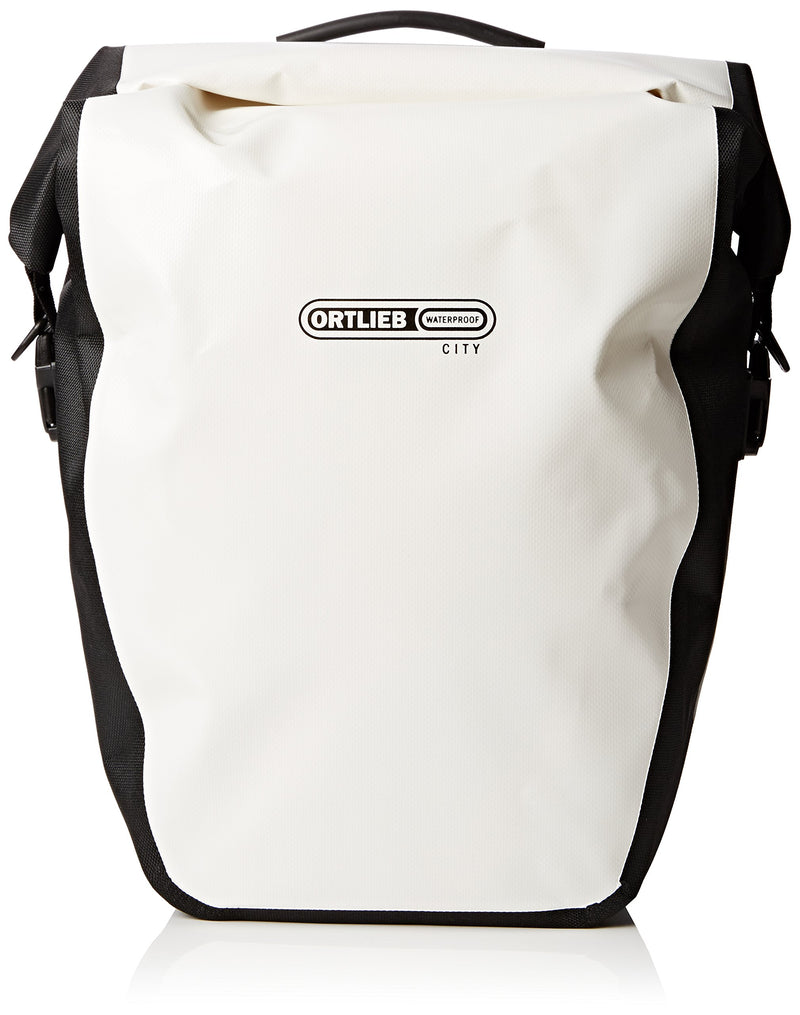 Ortlieb Back-Roller City Rear Pannier: Pair; White/Black - backpacks4less.com