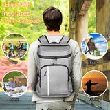 SEEHONOR Insulated Cooler Backpack Leakproof Soft Cooler Bag Lightweight Backpack Cooler for Lunch Picnic Hiking Camping Beach Park Day Trips, 30 Cans - backpacks4less.com