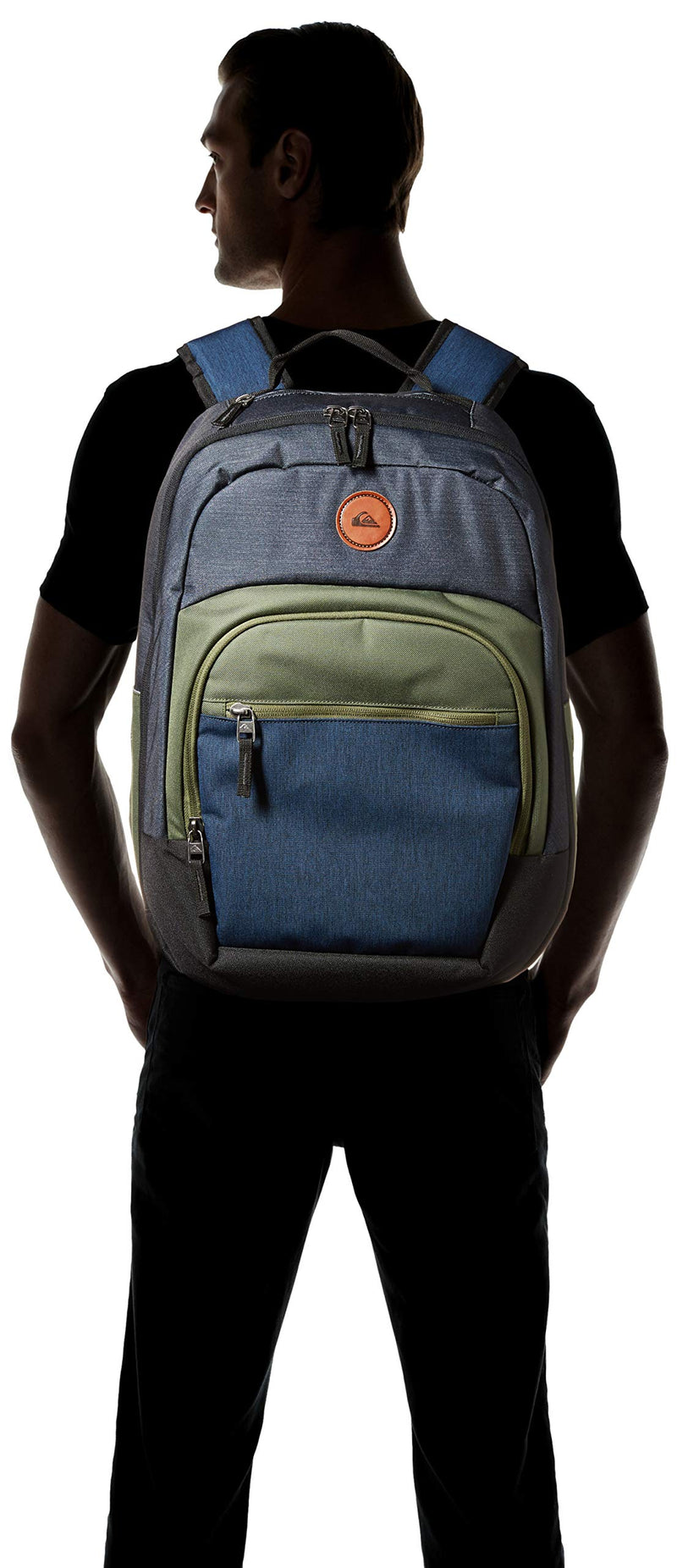 Quiksilver Men's SCHOOLIE Cooler II Backpack, medium grey heather 1SZ - backpacks4less.com