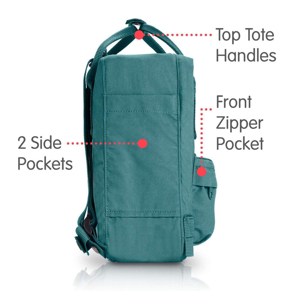 kanken mini backpack frost green peach pink Fjallraven