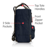 Fjallraven - Kanken-Mini Classic Pack, Heritage and Responsibility Since 1960, Black-Striped,One Size - backpacks4less.com