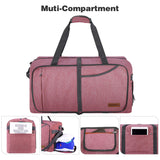 Canway 65L Travel Duffel Bag, Foldable Weekender Bag with Shoes Compartment for Men Women Water-proof & Tear Resistant - backpacks4less.com