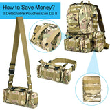 CVLIFE Military Tactical Backpack Survival Army Rucksack Assault Pack Molle Bag - backpacks4less.com