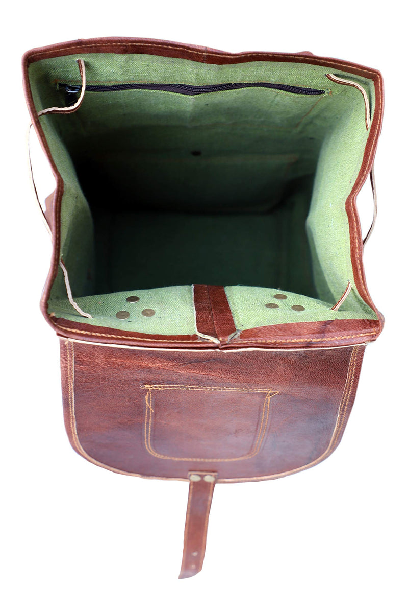 Parrys Leather World 20" Rustic Vintage leather Backpack Bag Rucksack Laptop Bag Briefcase Messenger Bag Computer Bag for Men Women Backpack Brown Leather Bag Office Briefcase for Men Women Pittu Bag - backpacks4less.com