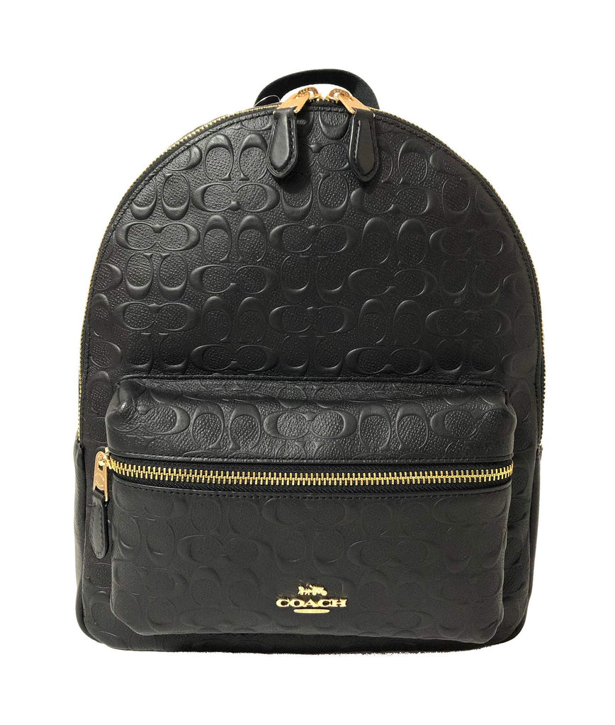 Coach Backpack Black F30550 Black Leather Coach Backpack Outlet