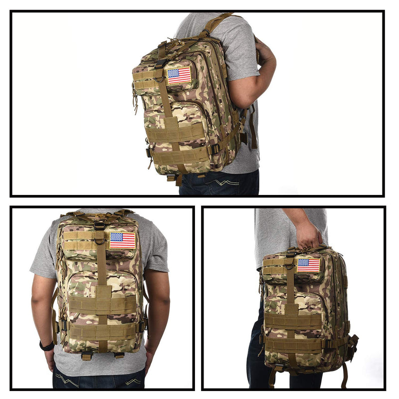 NOOLA Military Tactical Backpack Army Rucksack Assault Pack Molle Bag Multicam CP - backpacks4less.com
