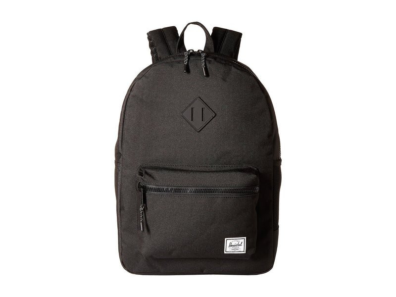 Herschel Kids' Heritage Youth XL Children's Backpack, Black Rubber, One Size - backpacks4less.com