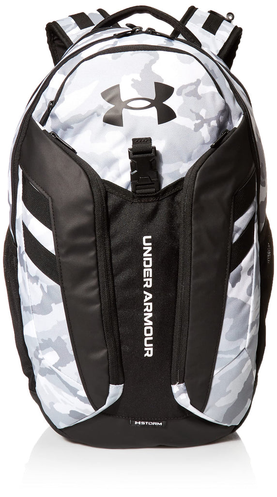 Under Armour Adult Hustle Pro Backpack White 101 Black One Size backpacks4less