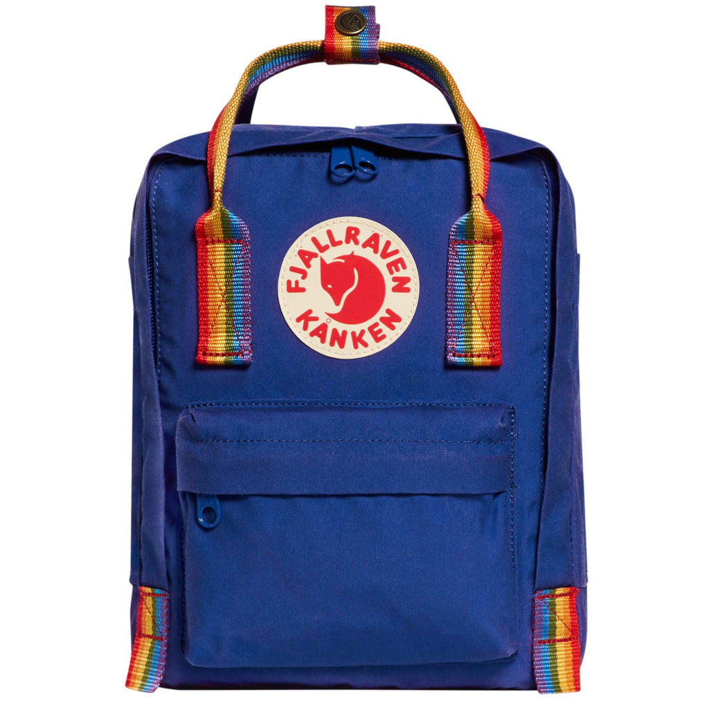Fjallraven - Kanken Classic Backpack for Everyday, Deep Blue/Rainbow Pattern - backpacks4less.com