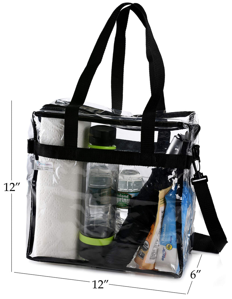 Clear Bag Stadium Approved, Security Approved Clear Tote Bag,12 x 12 x 6