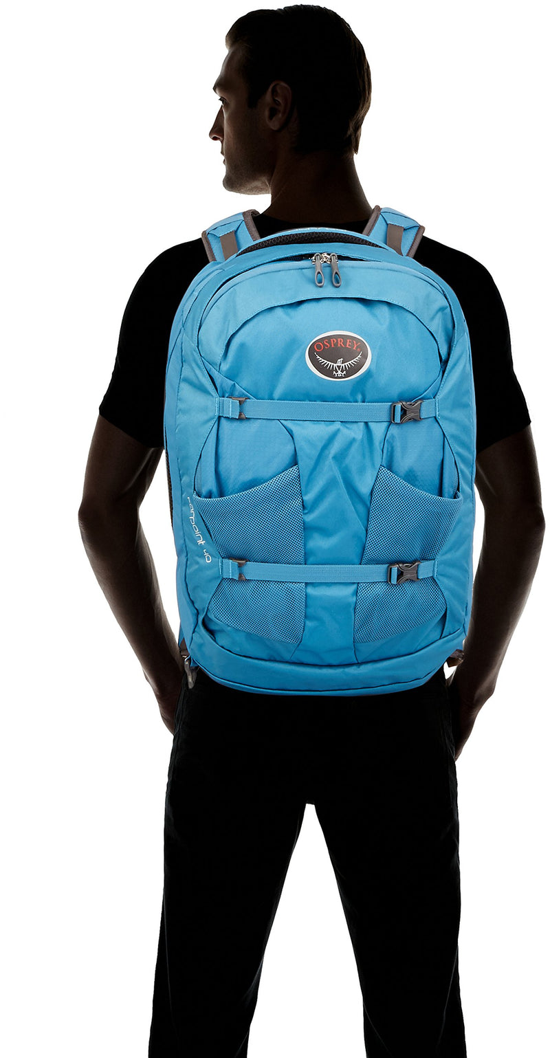 Osprey Packs Farpoint 40 Travel Backpack, Caribbean Blue, Small/Medium - backpacks4less.com