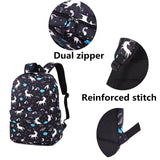 School Backpack for Girls Kids Boys Laptop School Bags Bookbags Set (Black-T02) - backpacks4less.com