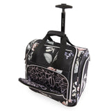 BEBE Valentina-Wheeled Under The Seat Carry-on Bag, Floral Black, ONE Size