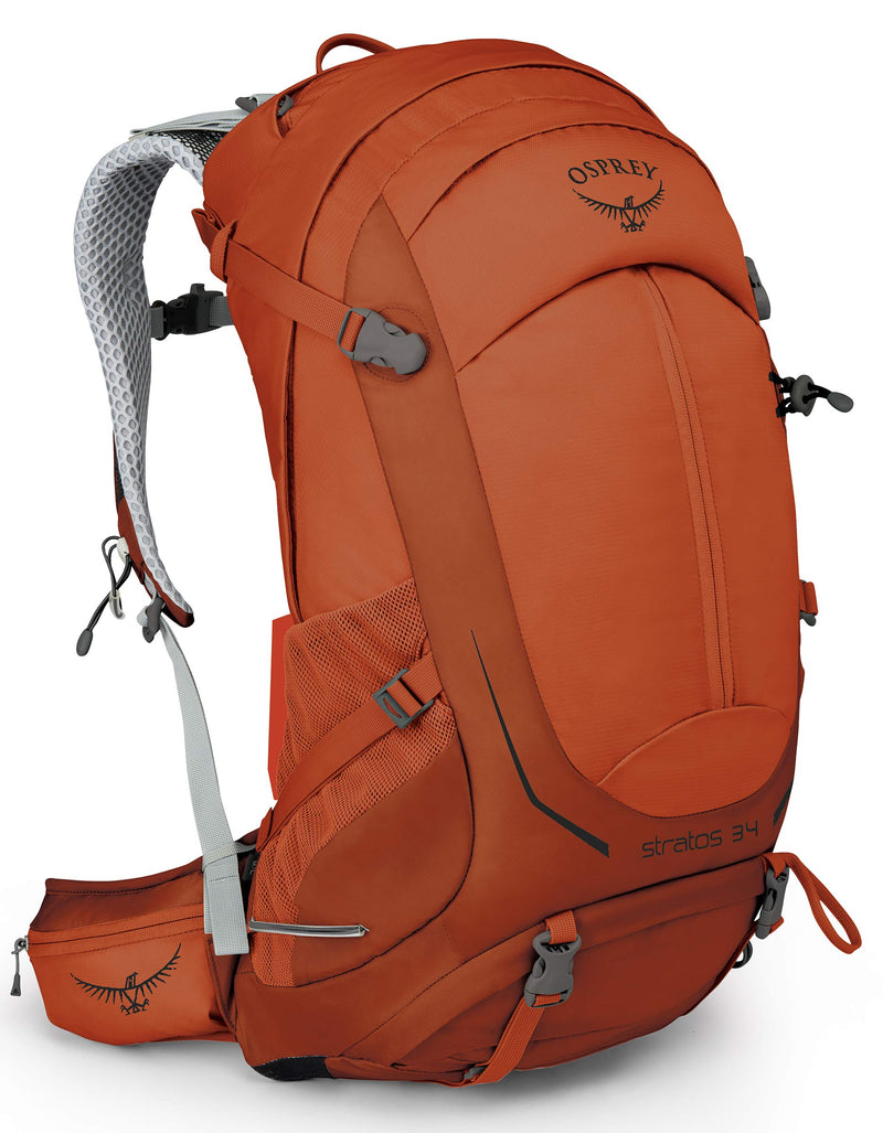 Osprey Packs Stratos 34 Hiking Backpack, Sungrazer Orange, Small/Medium - backpacks4less.com