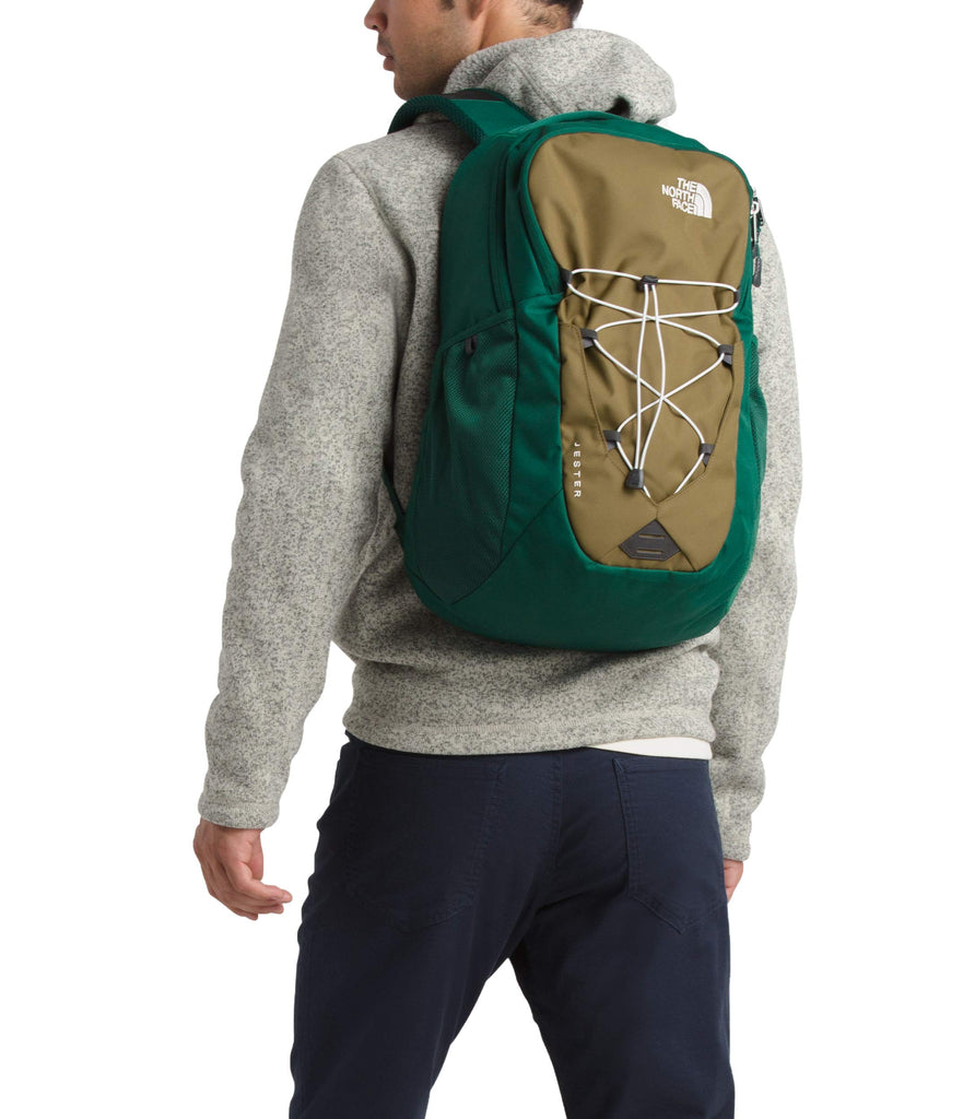 billiard green north face backpack The North Face Jester Backpack, British Khaki/Night Green
