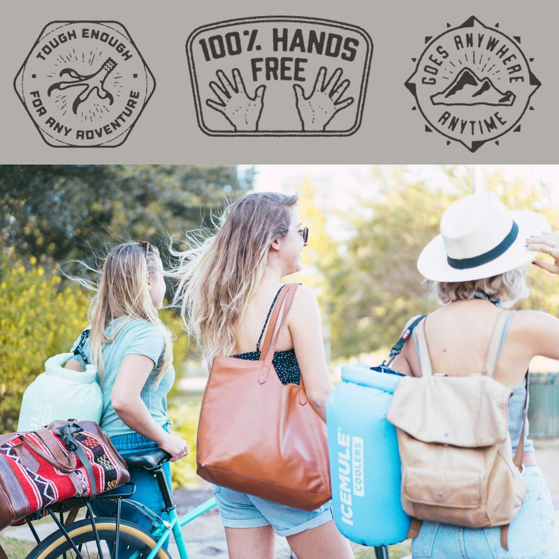 IceMule Classic Insulated Backpack Cooler Bag - Hands-Free, Collapsible, and Waterproof, This Portable Cooler is an Ideal Sling Backpack for Hiking, The Beach, Picnics and Camping-Medium, Blue - backpacks4less.com