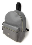 Coach Pebbled Leather Medium Charlie Backpack Tote (Grey) - backpacks4less.com
