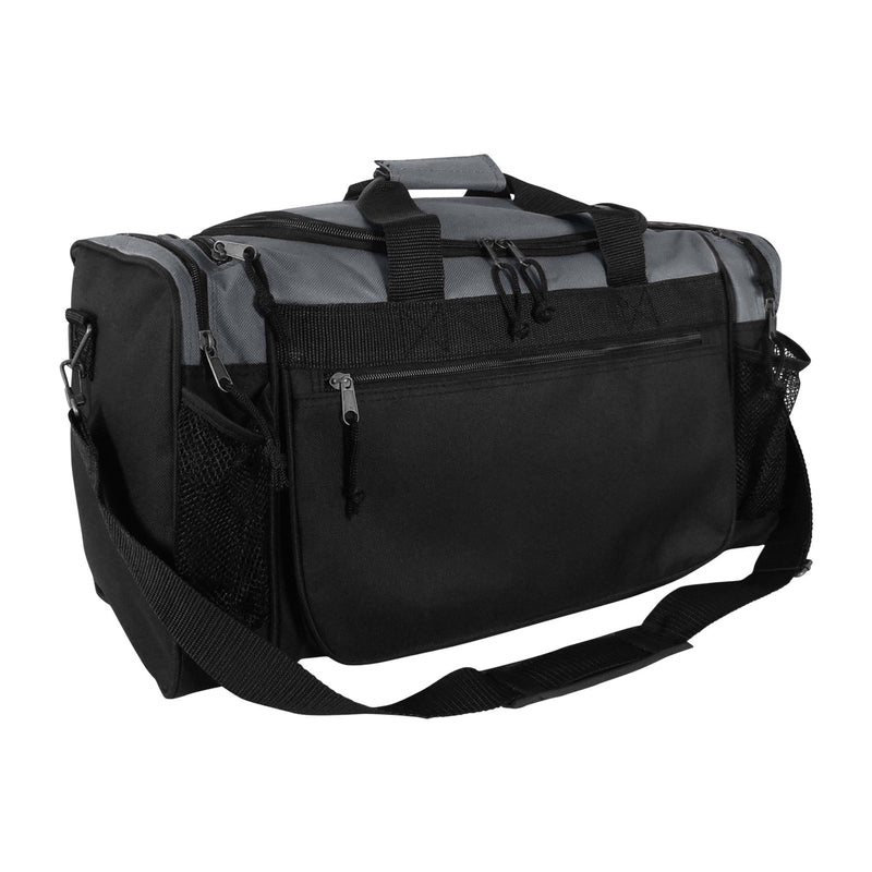 Dalix 20 Inch Sports Duffle Bag with Mesh and Valuables Pockets, Gray - backpacks4less.com
