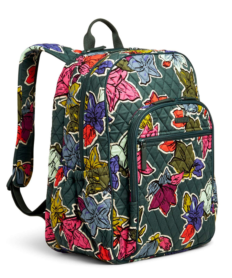 Vera Bradley Women's Campus Tech Backpack, Signature Cotton (Falling Flowers) - backpacks4less.com