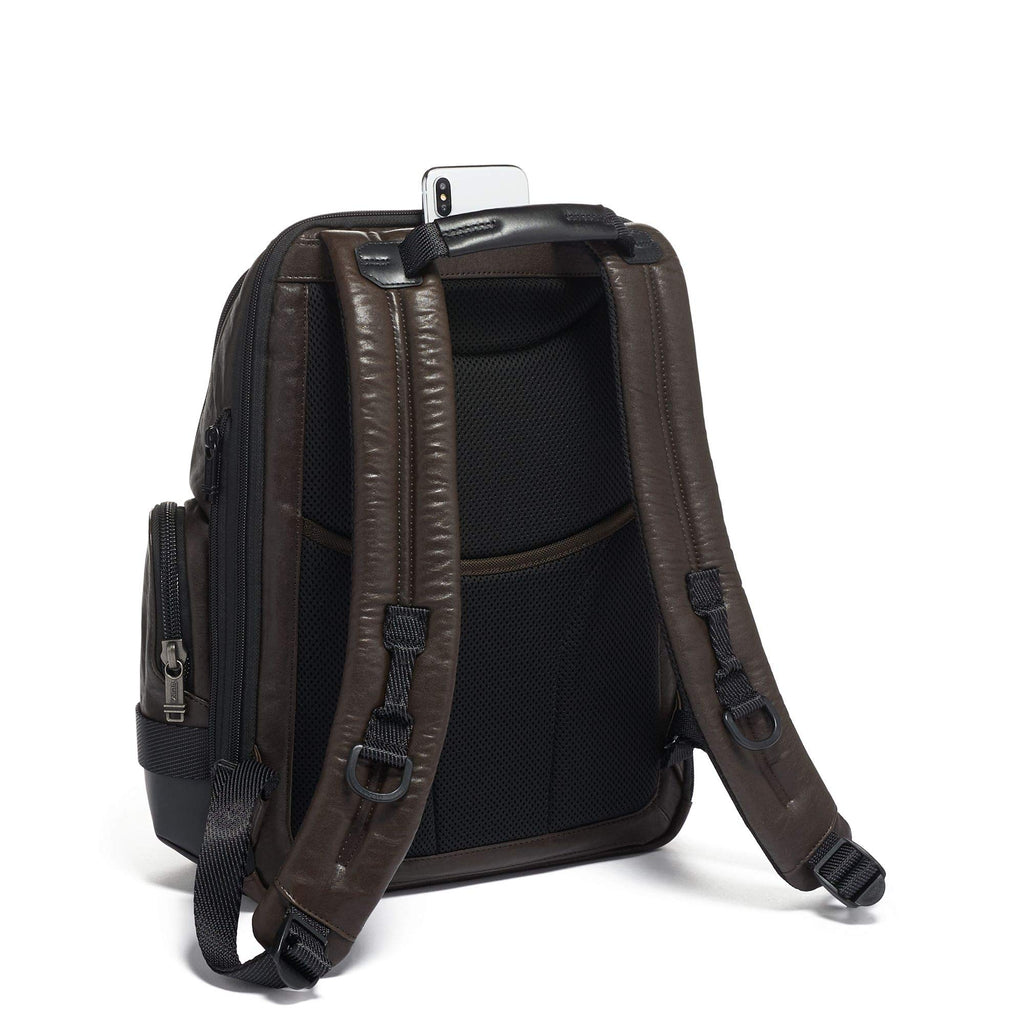 TUMI - Alpha Bravo Nathan Leather Laptop Backpack - 15 Inch Computer Bag for Men and Women - Dark Brown TUMI - Alpha Bravo Nathan Leather Laptop Backpack - 15 Inch Computer Bag for Men and Women - Dark Brown