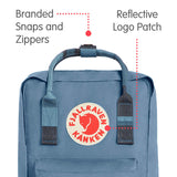 Fjallraven - Kanken Mini Classic Backpack for Everyday, Blue Ridge/Random Blocked - backpacks4less.com