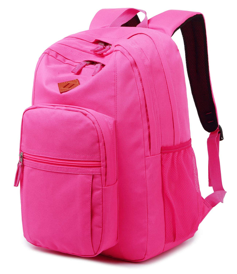 Abshoo Girls Solid Color Backpack For College Women Water Resistant School Bag (HotPink) - backpacks4less.com