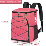 SEEHONOR Insulated Cooler Backpack Leakproof Soft Cooler Bag Lightweight Backpack Cooler for Lunch Picnic Fishing Hiking Camping Park Beach, 25 Cans - backpacks4less.com