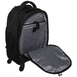 Kenneth Cole Reaction 17" Polyester Dual Compartment 4-Wheel Laptop Backpack, Pindot Charcoal - backpacks4less.com