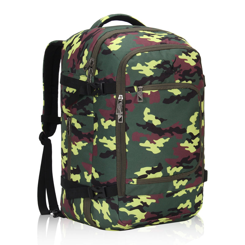 Hynes Eagle Travel Backpack 40L Flight Approved Carry on Backpack, Yellow Camo 2017 - backpacks4less.com