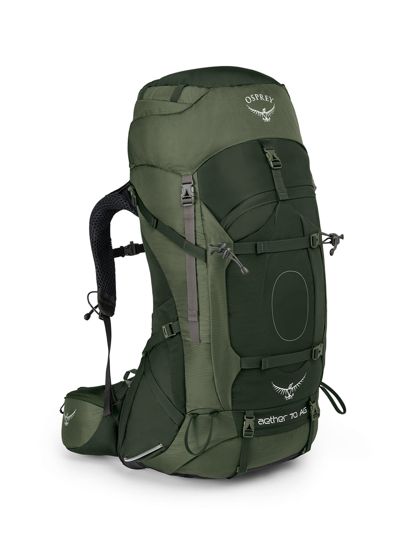 Osprey Packs Aether Ag 70 Backpacking Pack, Adriondack Green,Large - backpacks4less.com