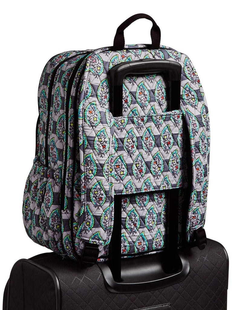 Vera Bradley Quilted Campus Backpack, Signature Cotton (Grey