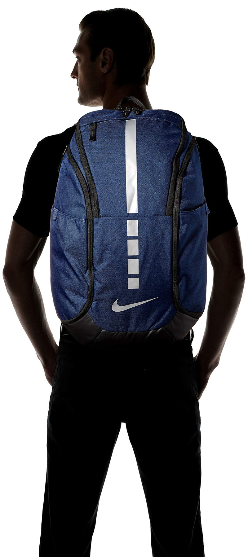 NIKE Hoops Elite Hoops Elite Basketball Backpack MIDNIGHT NAVY/BLACK/MTLC COOL GREY - backpacks4less.com