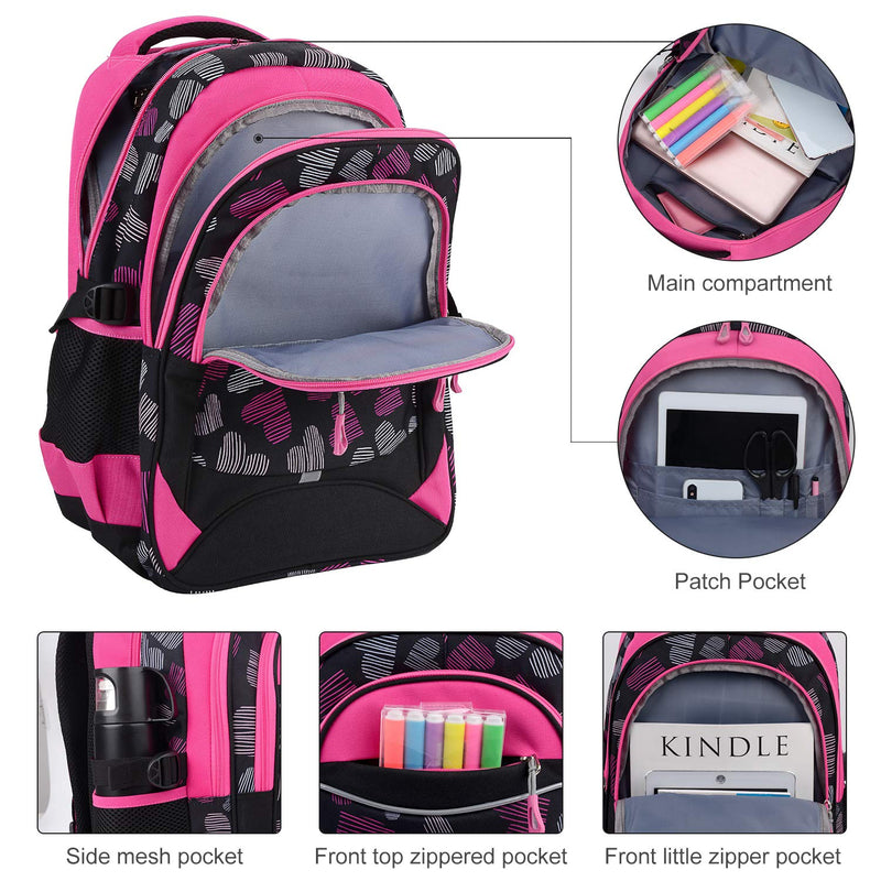 Bluboon Kids School Backpacks for Girls Elementary Bookbags Middle School  bags Travel Rucksack Casual Daypack with Crossbaby Bag Messenger Bags