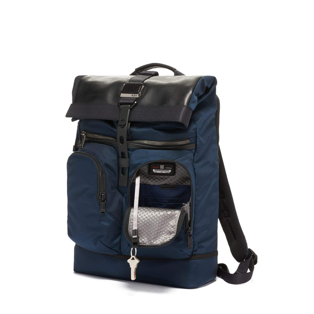 london roll top backpack tumi TUMI - Alpha Bravo London Roll Top Laptop Backpack - 15 Inch Computer Bag for Men and Women