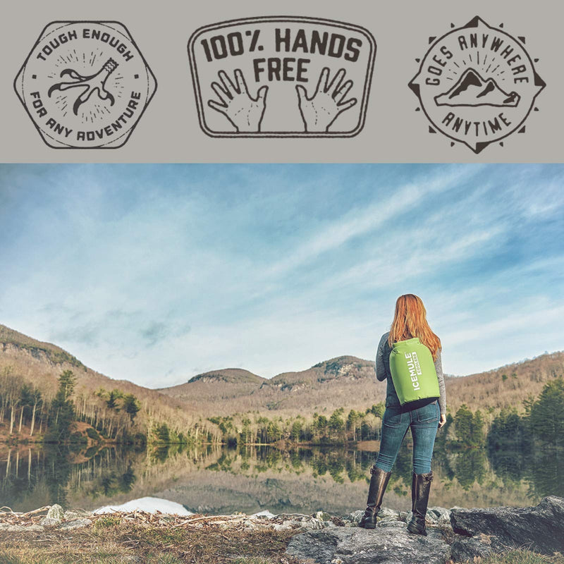 IceMule Classic Insulated Backpack Cooler Bag - Hands-Free, Collapsible, and Waterproof, This Portable Cooler is an Ideal Sling Backpack for Hiking, The Beach, Picnics and Camping-Small, Olive - backpacks4less.com