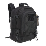 Military Expandable Travel Backpack Tactical Waterproof Work Backpack for Men(BLACK) - backpacks4less.com