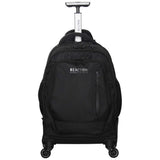 Kenneth Cole Reaction 17" Polyester Dual Compartment 4-Wheel Laptop Backpack, Black - backpacks4less.com