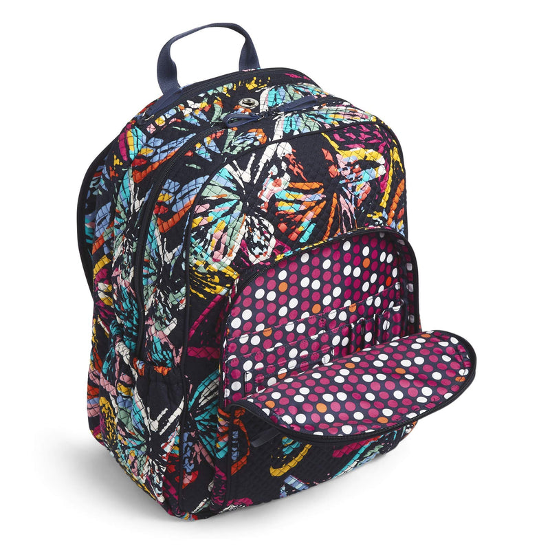 Vera Bradley Signature Cotton Campus, Butterfly Flutter - backpacks4less.com
