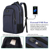 Large College Backpack,Durable Computer Backpack with USB Charging Port Fit 17 inch Notebook,Lightweight Carryon TSA Shoulder Backpack with Luggage Sleeve for Business Trip for Men and Women - backpacks4less.com