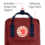 Fjallraven - Kanken Mini Classic Backpack for Everyday, Ox Red/Royal Blue - backpacks4less.com