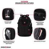 SWISSGEAR 5358 Ultimate Protection USB TSA Friendly Scansmart Laptop Backpack and Cable Lock Bundle-Black - backpacks4less.com